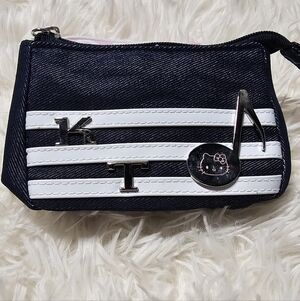 Hello Kitty KTM Exclusive VTG Denim Clutch Bag 2004 Sanrio Cosmetics Bag Pouch